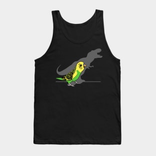 funny t-rex green budgie doodle Tank Top